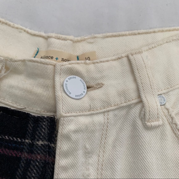 Silence + Noise Handmade White Denim Shorts, Sz 10 - Picture 4 of 8